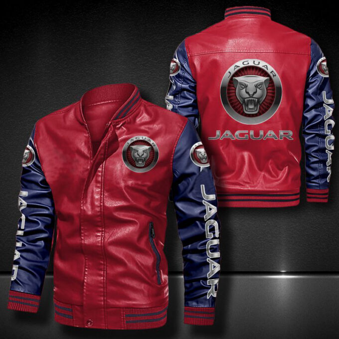 Jaguar Cars Leather Bomber Jacket