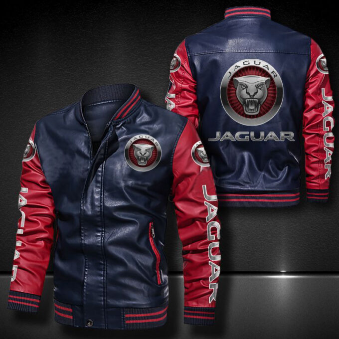 Jaguar Cars Leather Bomber Jacket