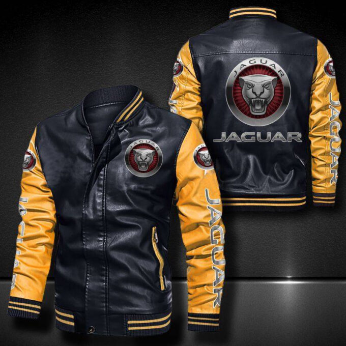 Jaguar Cars Leather Bomber Jacket