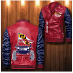 Jeep American Flag Leather Bomber Jacket