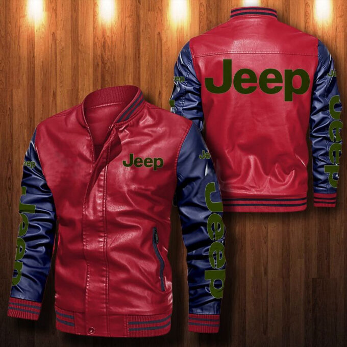 Jeep Leather Bomber Jacket