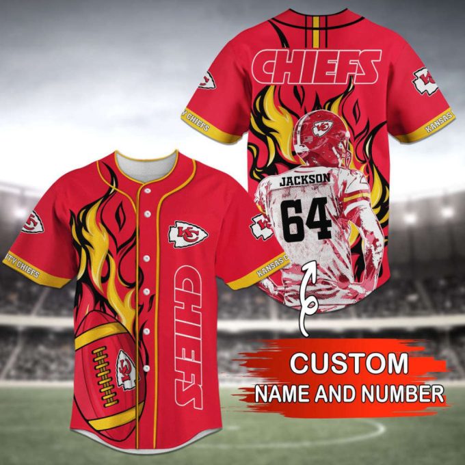 Kansas City Chiefs Baseball Jersey Personalized Gift for Fans