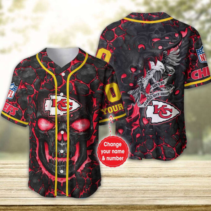 Kansas City Chiefs Personalized Baseball Jersey