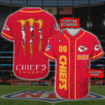 Kansas City Chiefs Personalized Baseball Jersey