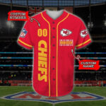 Kansas City Chiefs Personalized Baseball Jersey