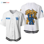 Kentucky Wildcats Classic White With Mascot Gift For Kentucky Wildcats Fans Baseball Jersey