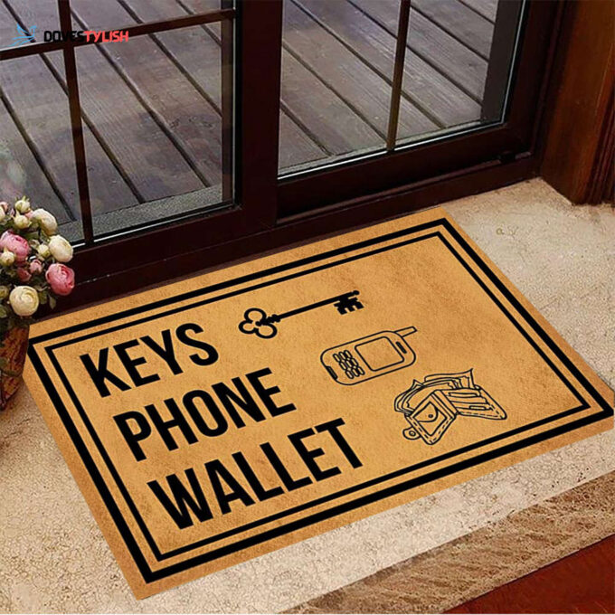 Keys Phone Wallet Funny Indoor And Outdoor Doormat Warm House Gift Welcome Mat Gift For Friend Family