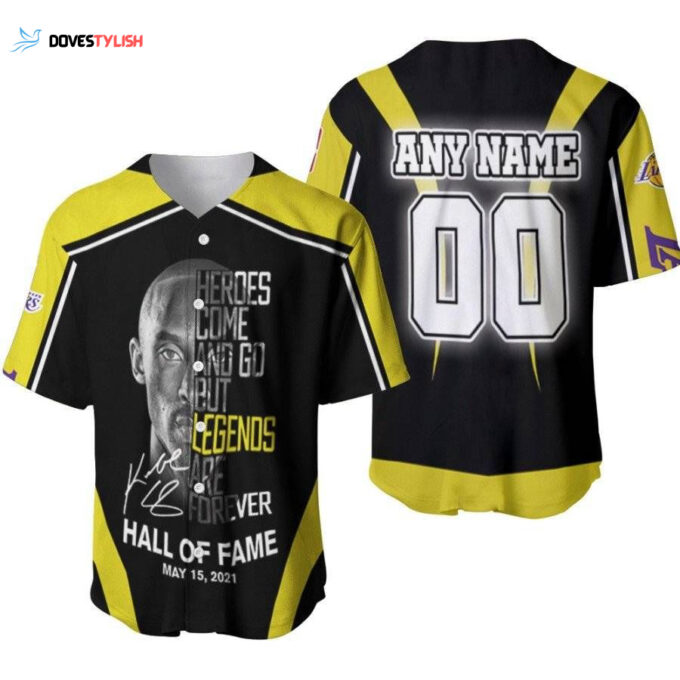 Kobe Bryant 24 Heroes Come And Go But Legends Are Forever Los Angeles Lakers Designed Allover Gift With Custom Name Number For Lakers Fans Baseball Jersey