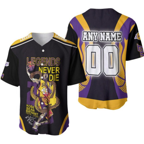Kobe Bryant 24 Legends Never Die Los Angeles Lakers Designed Allover Gift With Custom Name Number For Lakers Fans Baseball Jersey