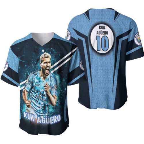 Kun Aguero 10 Great Player Footballer Manchester City Designed Allover Gift For Aguero Fans Baseball Jersey