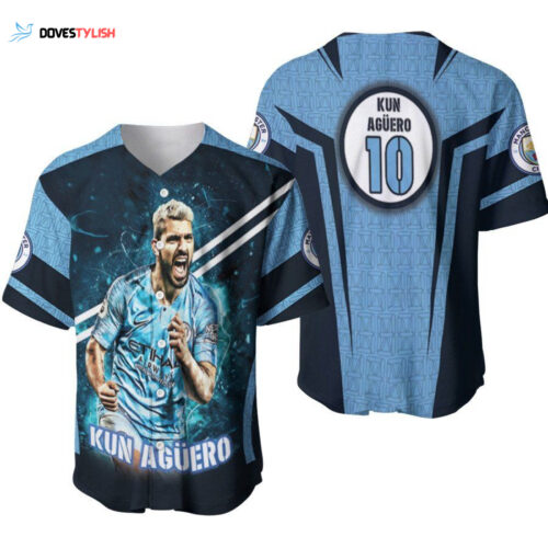 Kun Aguero 10 Great Player Footballer Manchester City Designed Allover Gift For Aguero Fans Baseball Jersey