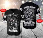 Las Vegas Raiders Baseball Jersey Personalized Skull Damn Right