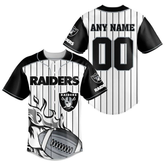 Las Vegas Raiders Personalized Baseball Jersey