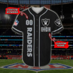 Las Vegas Raiders Personalized Baseball Jersey