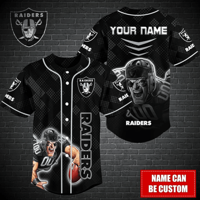 Las Vegas Raiders Personalized Baseball Jersey Gift for Men Dad