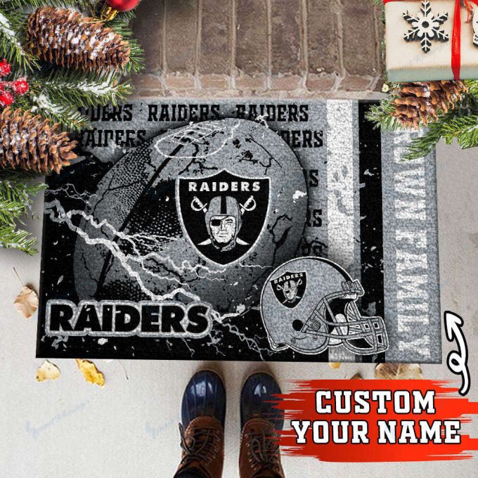 Las Vegas Raiders Personalized Doormat Home Decor 2024