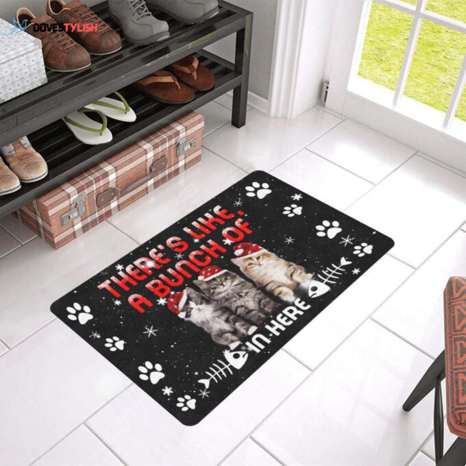 Like A Bunch Of Cats Rubber Easy Clean Welcome DoorMat