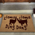 Llama Ding Dong Easy Clean Welcome DoorMat