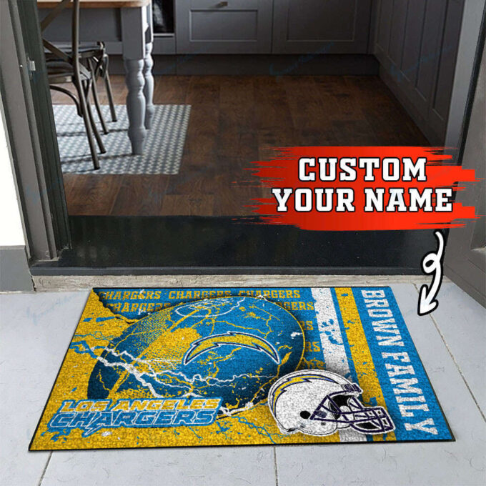 Los Angeles Chargers Personalized Doormat Home Decor 2024