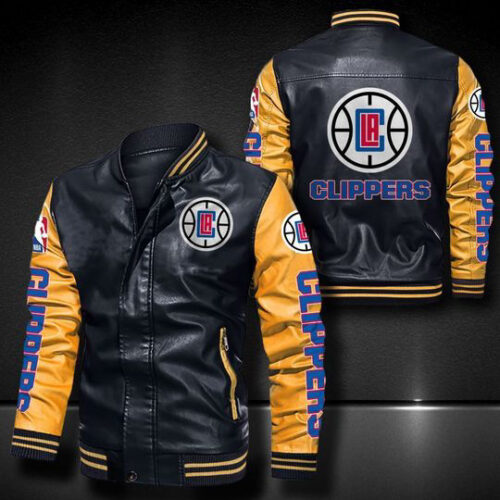 Los Angeles Clippers H Leather Bomber Jacket