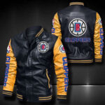 Los Angeles Clippers H Leather Bomber Jacket