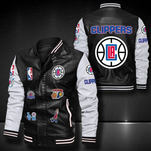 Los Angeles Clippers Leather Bomber Jacket