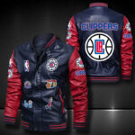 Los Angeles Clippers Leather Bomber Jacket