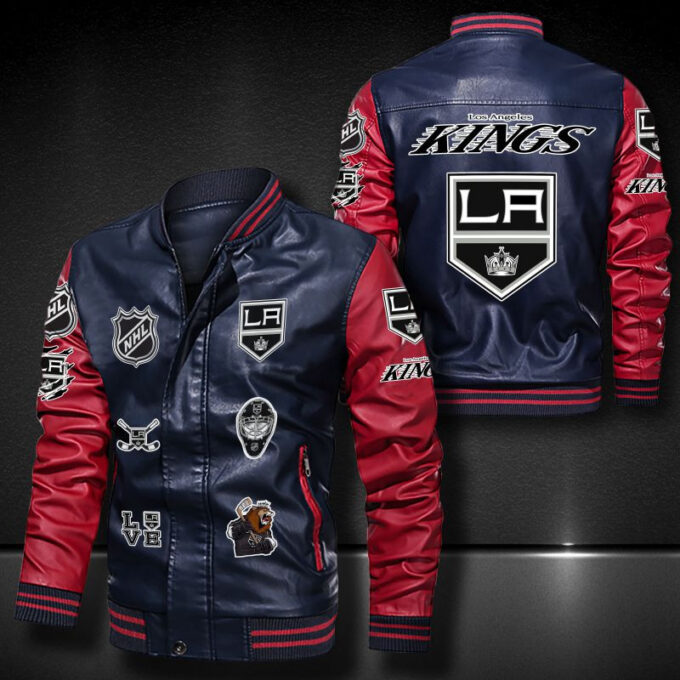 Los Angeles Kings Leather Bomber Jacket