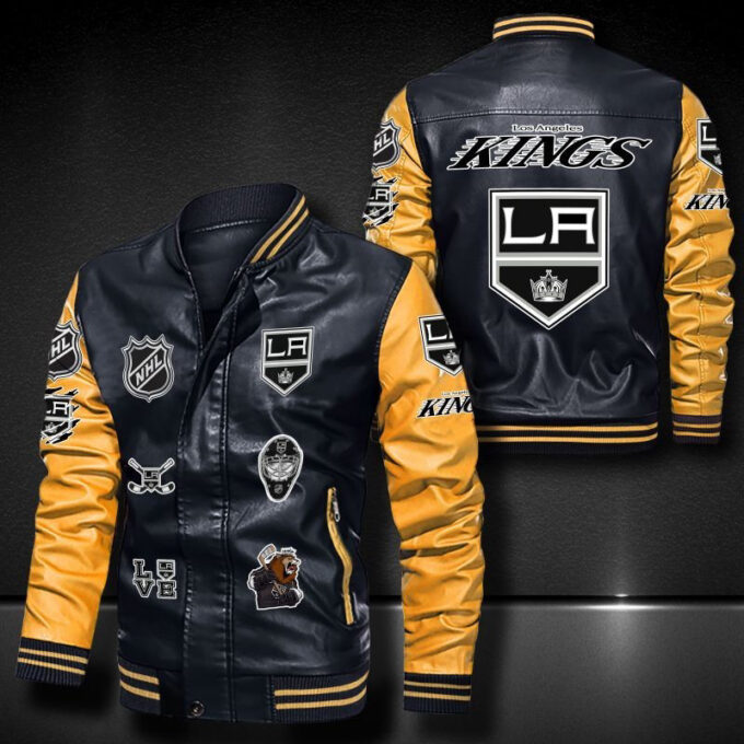 Los Angeles Kings Leather Bomber Jacket