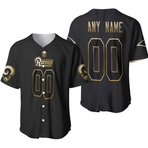 Los Angeles Rams American Football Black Golden Edition Vapor Limited Jersey Style Custom Gift For Rams Fans Baseball Jersey