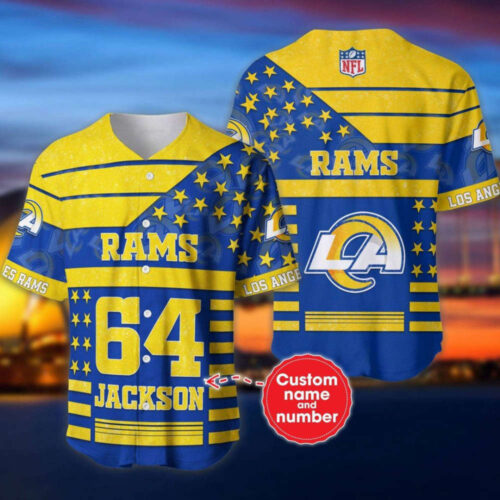 Los Angeles Rams Personalized Baseball Jersey