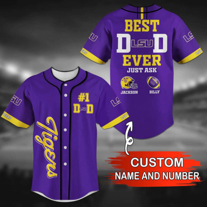 LSU TIGERS Personalized Baseball Jersey