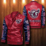 Manly Warring Sea Eagles Leather Bomber Jacket