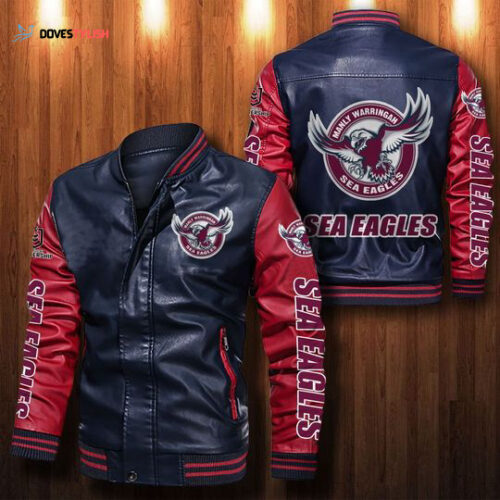 Manly Warring Sea Eagles Leather Bomber Jacket