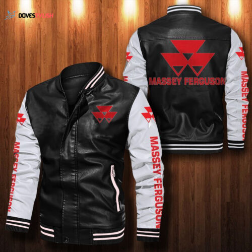 Massey Ferguson Leather Bomber Jacket