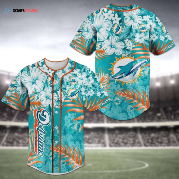 Miami Dolphins Baseball Jersey Personalized Gift for Fans