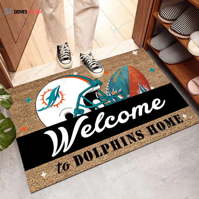 Miami Dolphins Doormat Home Decor 2024
