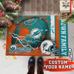 Miami Dolphins Personalized Doormat Home Decor 2024