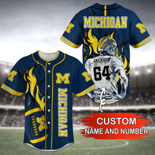 Michigan Wolverines Baseball Jersey Personalized Gift for Fans