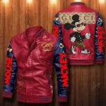 Mickey Gucci Leather Bomber Jacket