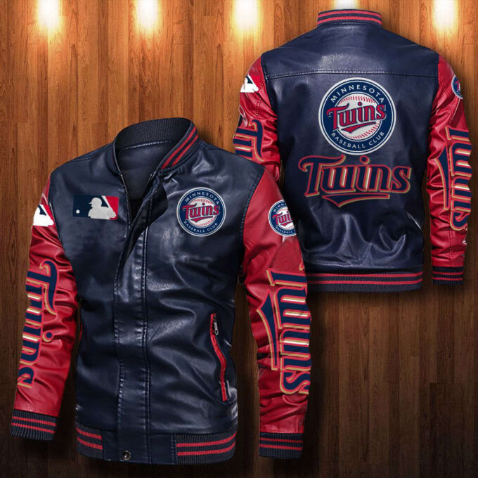 Minnesota Twins Leather Bomber Jacket