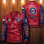 Minnesota Twins Leather Bomber Jacket