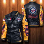 Minnesota Twins Leather Bomber Jacket