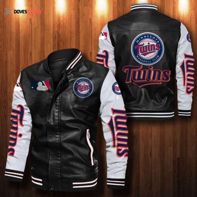 Minnesota Twins Leather Bomber Jacket