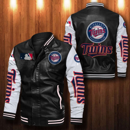Minnesota Twins Leather Bomber Jacket