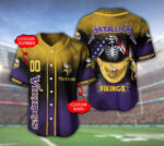 Minnesota Vikings Personalized Baseball Jersey