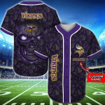 Minnesota Vikings Personalized Baseball Jersey Gift for Men Dad