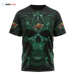 Minnesota Wild Special Design With Skull Art Unisex T-Shirt For Fans Gifts 2024