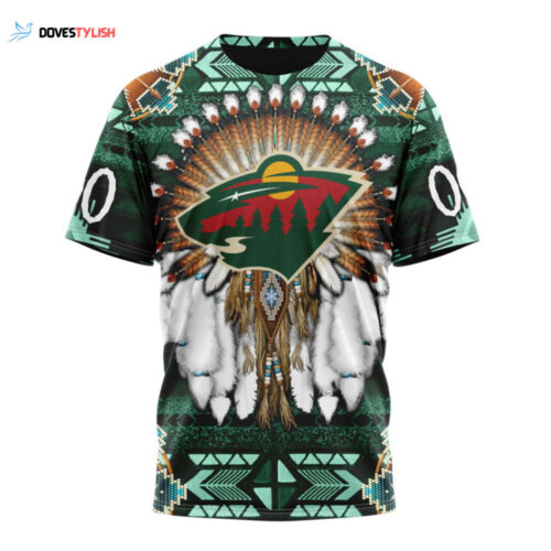 Minnesota Wild Special Native Costume Design Unisex T-Shirt For Fans Gifts 2024