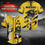 Missouri Tigers Personalized Baseball Jersey